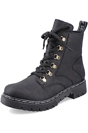 Rieker Donna Stivaletti Y2422, Signora Stivaletti Allacciati,Stivaletto con Lacci,Stivali di Transizione,Boots,Stivaletto,Nero (Schwarz / 00),38 EU / 5 UK