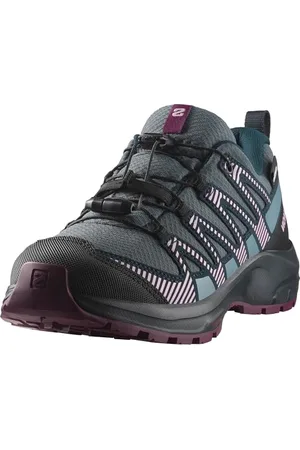 Salomon XA Pro V8 Clima Scarpe Impermeabili Unisex da trekking e corsa per bambini, Calzata precisa, Grip su tutti i terreni, Look sportivo, Neptune./Carbon/Plum Caspia, 31 EU