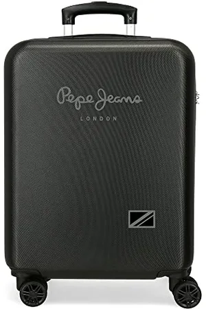 Pepe Jeans Cromwell Valigia da cabina nera 38x55x20 cm ABS rigido Chiusura laterale a combinazione 35L 2,74 kg Bagaglio a mano 4 ruote