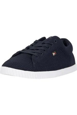 Tommy Hilfiger Sneakers in Maglia Donna Flag Lace Up Scarpe, Blu (Space Blue), 37