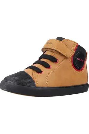 Geox B Gisli Boy B, Scarpe da Ginnastica Bimbo 0-24, Dk Yellow Black, 20 EU
