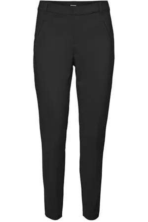 VERO MODA VMVICTORIA Nw Antifit Ankle Pants Noos Pantaloni, Black, XXS/30 Donna