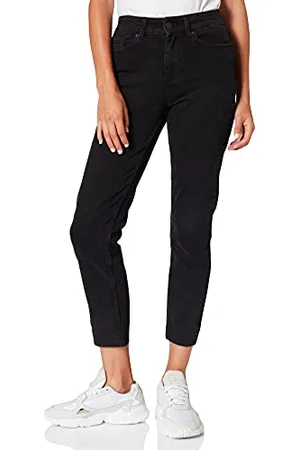 Pieces® Pcluna Straight MW Ank BLC Noos BC Jeans, , 26W x 30L Donna