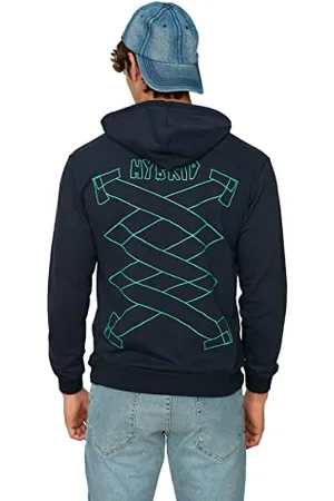 Trendyol Felpa Uomo Regular Fit Basic Cappuccio Tessuto Maglia di Tuta, , XL
