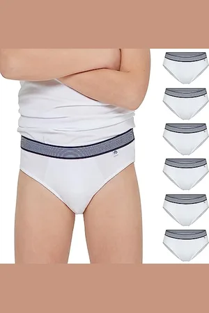 Pompea Pack 6 Pezzi Slip Bambino Cotone e Elastico Rigato