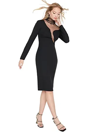 Trendyol Midi Bodycon Fitted Dress, Vestito
