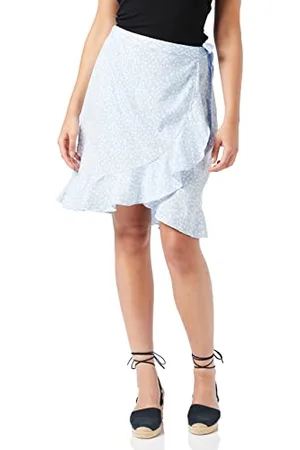 VERO MODA Gonna Corta a Portafoglio Vmhenna Ga Noos Avvolgente, Blue Bell/AOP: Mini henné Vic AOP, XL Donna