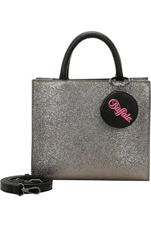 Buffalo Big Boxy Collection Glitter Dark Grey, Shopper Donna