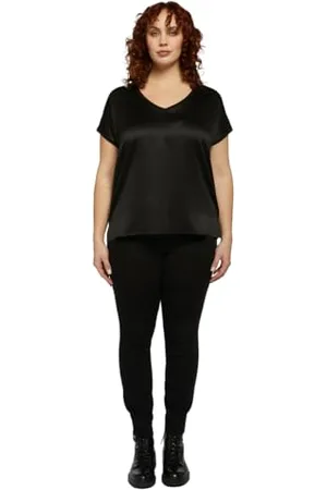 Fiorella rubino : T-Shirt in Due Tessuti Curvy Size Stagione Primavera Estate 2024.