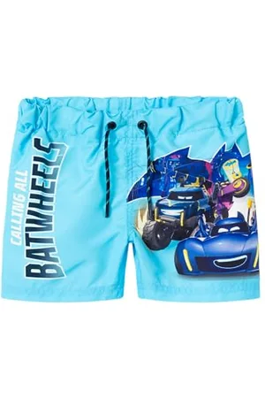 NAME IT Nmmmicco Batwheels-Pantaloncini da Bagno Lunghi Costume, , 86 cm Bambini e Ragazzi