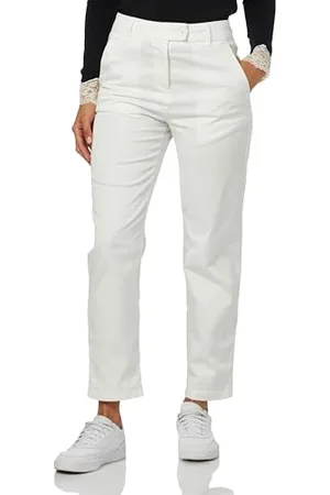 Benetton Pantalone 4gd7df007, Pantaloni Donna, Bianco Latte 074, 38