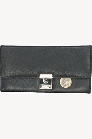 Alassio Lightpak 42080 - Portafoglio da cameriere con catena in metallo e moschettone, in nappa, ca. 18,5 x 9,5 x 3 cm, colore: