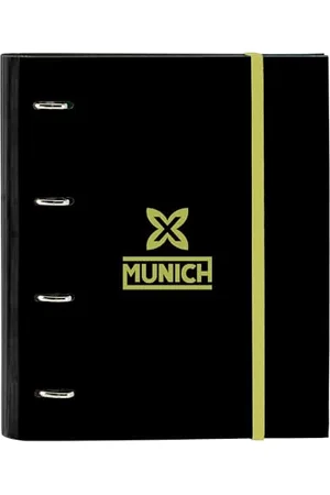Safta MUNICH BEAT - Cartellina 4 anelli da 35 cm con 100 fogli A4, ideale per bambini di diverse età, comoda e versatile, qualità e resistenza, 27 x 3,5 x 32 cm, colore: , , Estándar, Casual