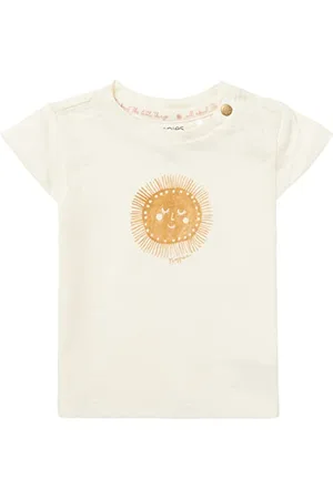 Noppies Baby Girls Tee Nicollet Short Sleeve Chest T-Shirt, Pristine-N021, 56 Bimba