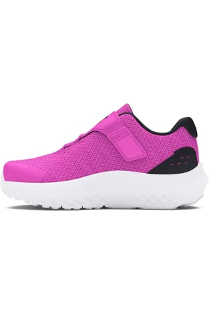 Under Armour UA GINF Surge 4 AC, Scarpa da Corsa, Vivid Magenta/Black/Stellar Pink, 27.5 EU