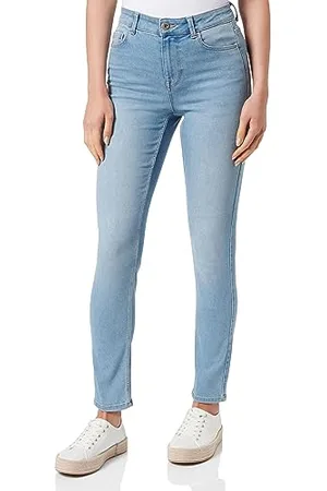Pieces® Pcnunna MW Slim Lb250 Noos BC Jeans, Mix Blu Chiaro, 33W x 32L Donna