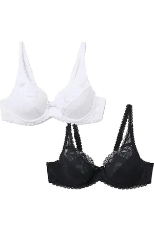 Playtex Reggiseno con Ferretto Flowery Lace Recycled (Pacco da 2) Donna x2, , 38 / 5C
