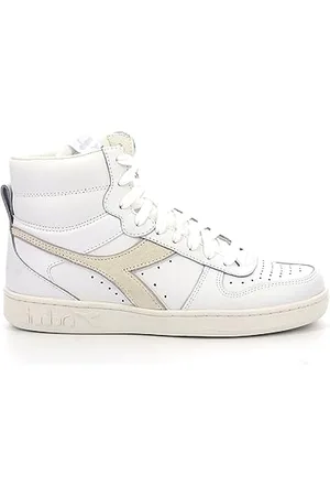 Diadora Magic Basket Mid Leather Wn, Scarpe da Ginnastica Donna, White/Lilac Marble, 36.5 EU
