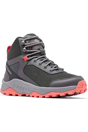 Columbia Trailstorm Ascend Mid WP, Scarponi da trekking alta Donna, Dark Grey/Red Coral , 43 EU