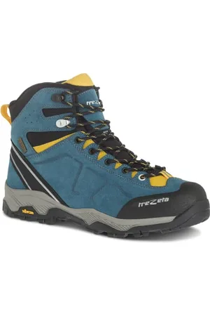 TREZETA Modello: DRIFT WP colore Blue-Yellow, Scarponcino da Trekking, Scarponcino da Escursionismo, Scarponi da Uomo con Tecnologia Water Stopper Impermeabile e Suola Vibram