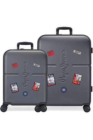 Pepe Jeans Kay Set Valigia 55/70 cm ABS Rigido Chiusura TSA Integrata 116L 7,54 kg 4 Doppie Ruote Bagaglio a Mano