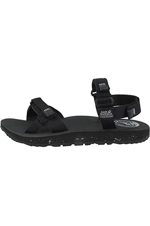 Jack Wolfskin Outfresh Sandal W, Sandlai Sportivi Donna, Nero (Black/Light Grey 6078), 35.5 EU