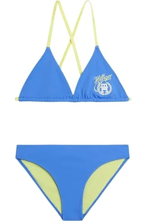 Tommy Hilfiger Bambina Bikini Set Bikini a Triangolo, (Blue Spell), 8-10 Anni