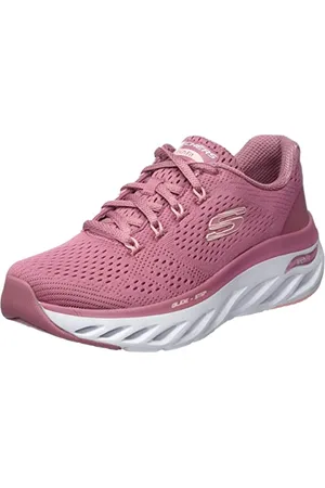 Skechers Arch Fit Glide-Step Top Glory Donna Formatori, Dark Rose Mesh/Pink Trim, 39 EU