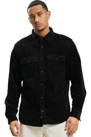 Brandit Corduroy Classic Shirt Long SL, Uomo, Black, S