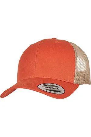 Flexfit Trucker retrò a 2 Toni Cappellino da Baseball, Arancione Rustico/Kaki, Taglia Unica Unisex-Adulto
