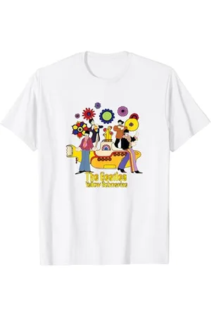 The Beatles Giallo Submarine Floreale Maglietta