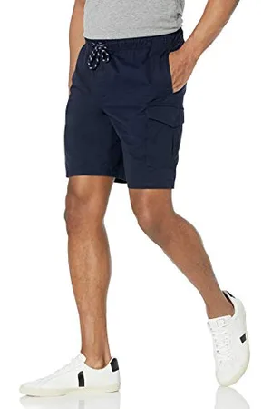 Amazon Pantaloncini Cargo con Vita Elasticizzata Interno Gamba 23 cm Uomo, , S
