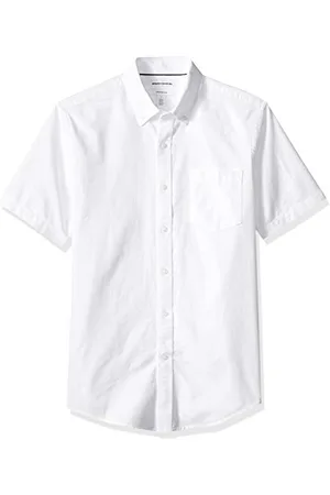 Amazon Camicia Oxford con Tasca a Maniche Corte Slim Uomo, , S