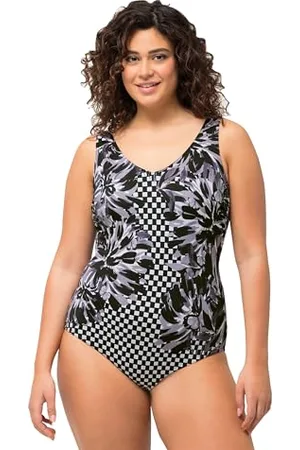Ulla Popken Costume da Bagno Alice V-Neck, Racefruit Intero, , 54 Donna