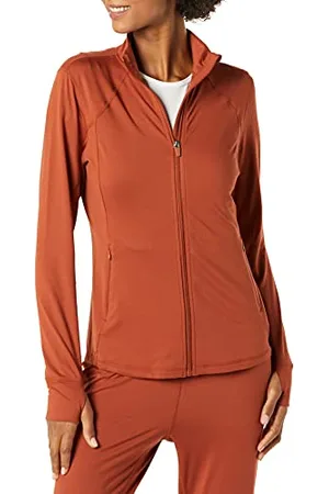 Amazon Giacca con Zip a Tutta Lunghezza Elasticizzata Tecnica Spazzolata - colori fuori produzione Donna, , XL Plus