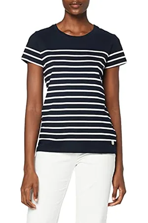 Armor.lux Armor Lux Marinière TEL Héritage Femme T-Shirt, (Bi8 Rich Navy/Blanc Bi8), 50 (Taglia Produttore: 5) Donna