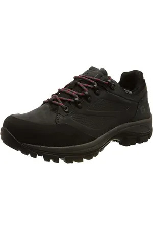 Jack Wolfskin Rebellion Texapore Low W, Scarpe da Passeggio Donna, Grigio/Rosso, 39.5 EU