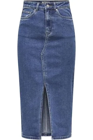 ONLY Onlsiri-Gonna con Apertura Frontale DNM Gua Noos Jeans, Media Denim, X-Small Donna