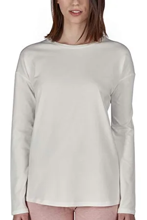 Skiny Damen Shirt Langarm Every Night in Mix & Match Maglia Pigiama, Oscurante, , 40 Donna