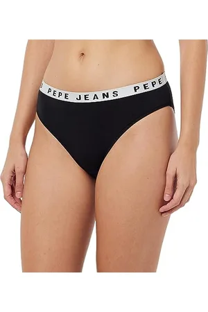 Pepe Jeans Logo Bikini, Intimo in Stile Bikini Donna, (Black),L