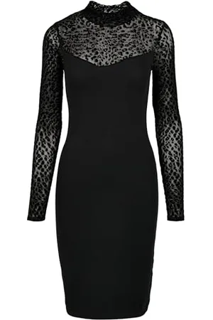 Urban classics Abito da Donna con Scollo a Tartaruga, in Pizzo Vestito, , XS