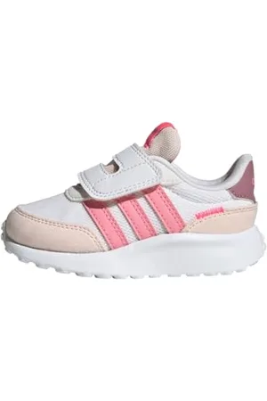 adidas Run 70s Shoes, Scarpe da Corsa Unisex-Bimbi 0-24, White/Bliss Pink/Lucid Pink, 21 EU