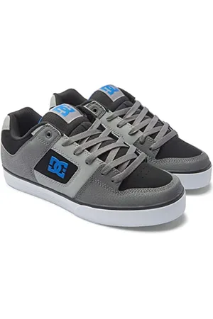 Dcshoes Pure, Scarpe da Ginnastica Uomo, Nero, Grigio, Blu, 38.5 EU
