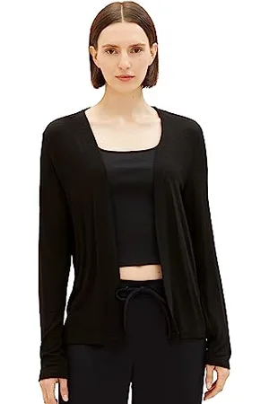 TOM TAILOR 1036778 Cardigan Estivo Basic, 29999-Black, S Donna