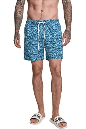 Urban classics Costume Bagno Floral Swim Shorts, Bermuda Uomo, , L