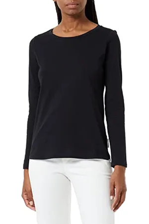 Marc O’ Polo Marc OߴPolo Donna Maglietta a Maniche Lunghe in Cotone bio Regular Fit, (Black), L