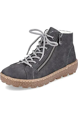 Rieker Donna Sneaker N1020, Signora Sneaker Basse,Soletta Removibile,Scarpa Bassa,Scarpe da Strada,Tempo Libero,Sportivo,Grigio (Grau / 45),42 EU / 8 UK