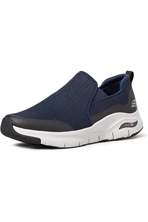 Skechers Arch Fit Banlin, Sneaker Uomo, Navy Mesh/Synthetic/Trim, 41 EU