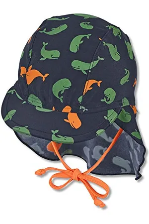 Sterntaler Schirmmütze mit Nackenschutz Wale Cappello da Sole, , Normal Bimbo