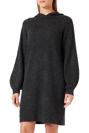 VERO MODA Vmdoffy Felpa con Cappuccio LS Short Dress Ga Boo Vestito, , S Donna